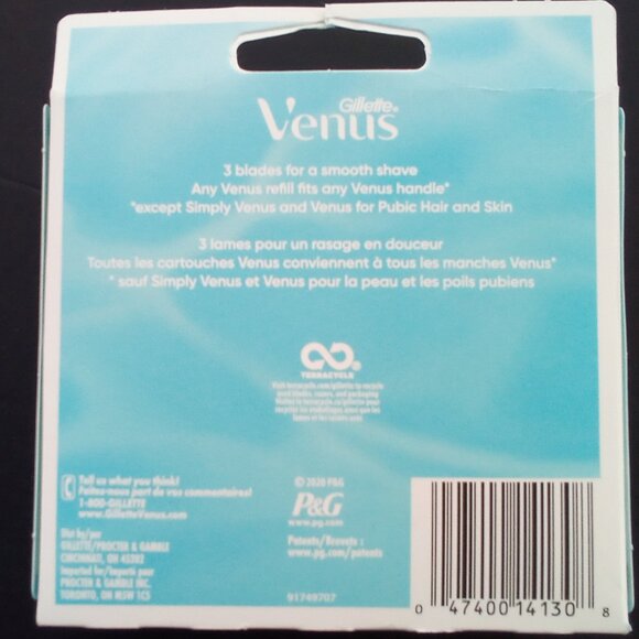 WOMEN'S VENUS COMFORTGLIDER RAZOR HANDLE KIT WHITE TEA SCENTED AND 26 CARTRIDGES - Picture 5 of 9